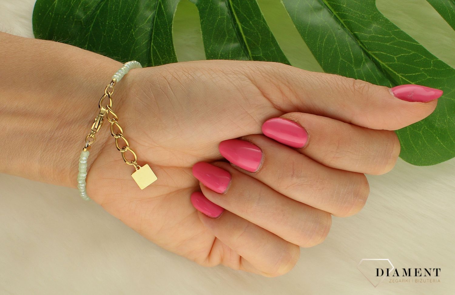 Bransoletka damska Coeur de Lion w odcieniu zieleni z malachitem 2035300516.jpg