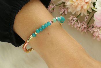 Kolorowa bransoletka COEUR DE LION z kamieni naturalnych, pereł Swarovski® i złotych detali. Styl boho i nowoczesna elegancja w jednym. Sprawdź online! (3).jpg