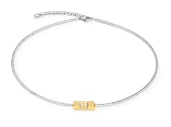 Naszyjnik damski Coeur de Lion Cube Trio Facets 2040101716 – srebrno-złoty z hematytem (1).jpg