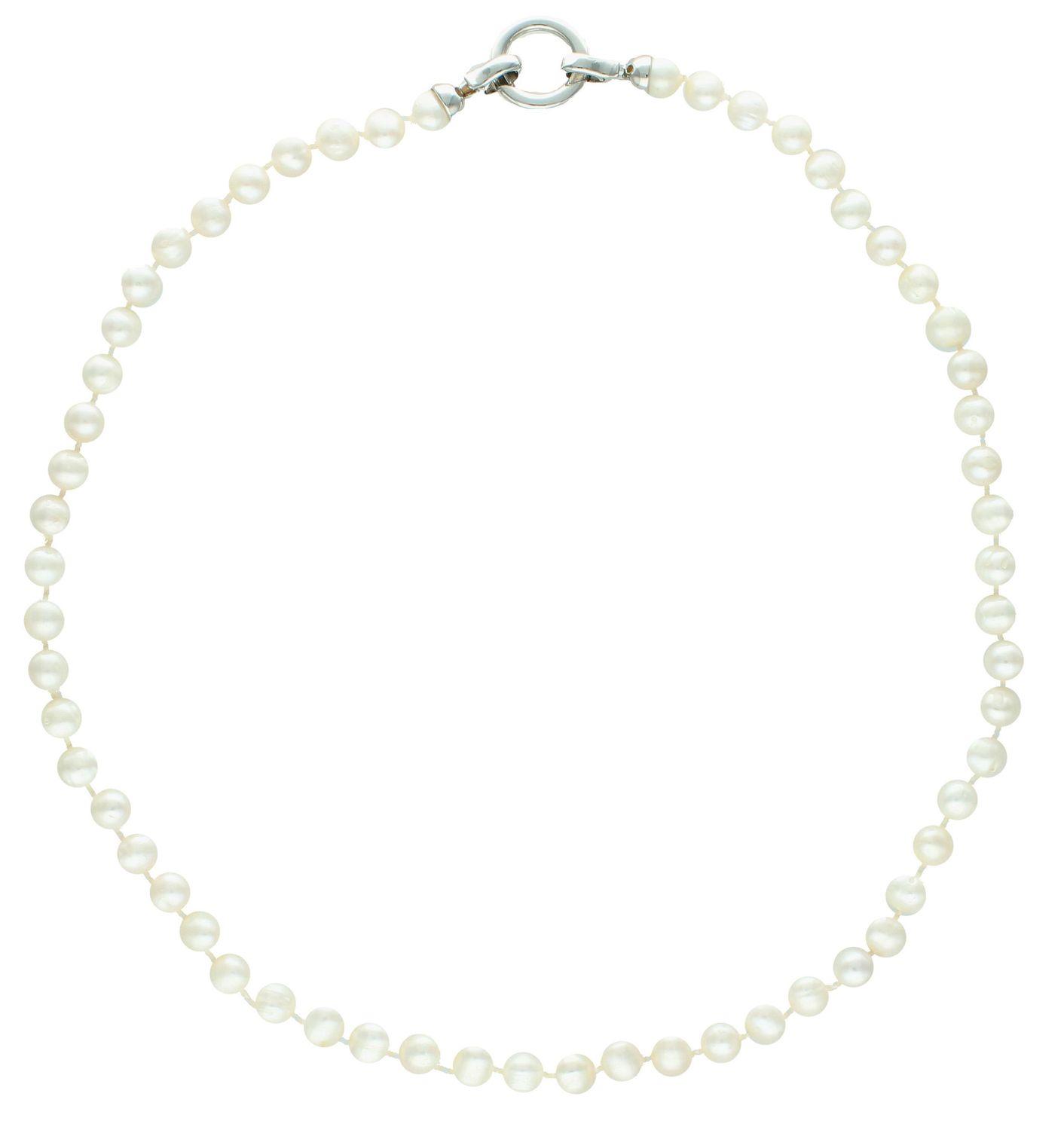 Naszyjnik perła hod. z kółeczkiem stal. 2047160358K Niezwykle efektowny, gustowny naszyjnik wykonany z certyfikowanych hodowlanych pereł słodkowodnych Namido z wykonanym ze stali szlachetnej 1.jpg