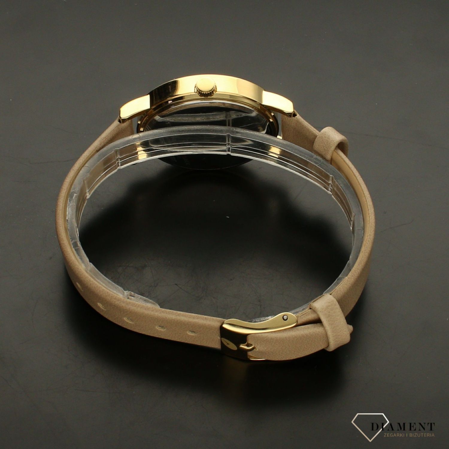 Zegarek damski na pasku beżowym Timemaster 205-19 jpg.jpg