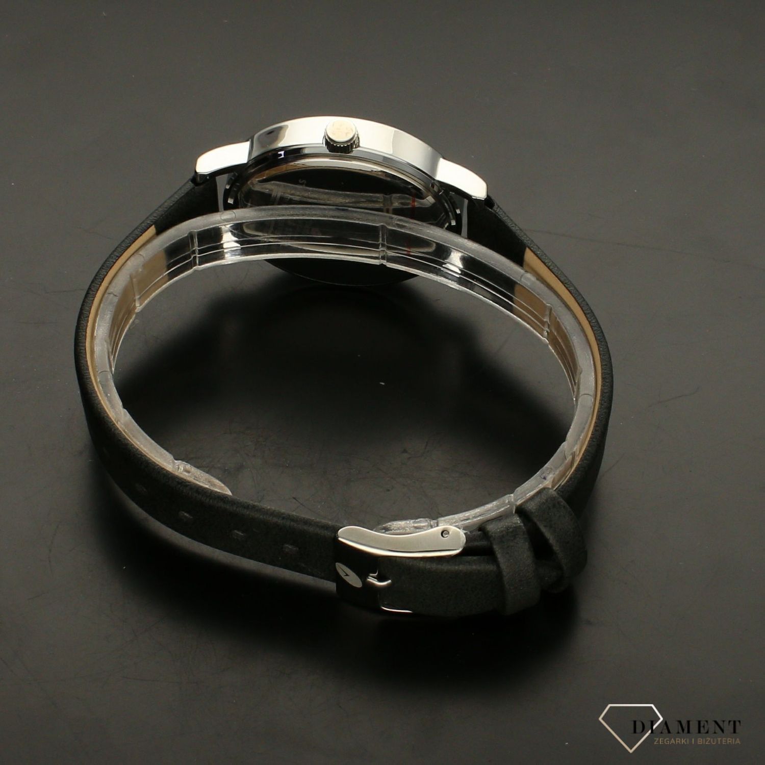 Zegarek damski na pasku z cyrkoniami TIMEMASTER 205-22. Zegarek damski na pasku. Zegarek damski klasyczny. Zegarek damski na skó (2).jpg