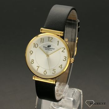 Zegarek damski na pasku w kolorze złotym z cyframi arabskimi Timemaster 208-40 (2).jpg