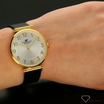 Zegarek damski na pasku w kolorze złotym z cyframi arabskimi Timemaster 208-40 (5).jpg
