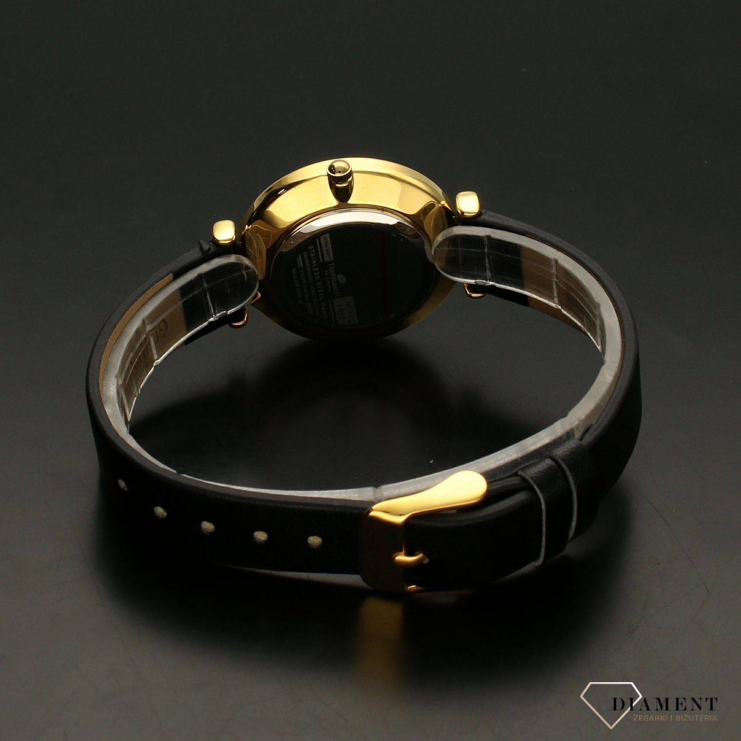 Zegarek damski na pasku w kolorze złotym z cyframi arabskimi Timemaster 208-40 (1).jpg