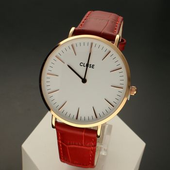Skórzane paski do zegarków Imola FLUCO Wytrzymały i solidny pasek do zegarka, niemieckiej marki FLUCO w kolorze czerwonym  został wykonany z bardzo wytrzymałej i wygodnej w użytkowaniu skóry  bydlęcej ⌚Paski na każdą .jpg
