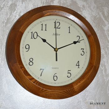 Zegar ścienny drewniany niemiecki Adler z kategorii zegarów Ściennych drewnianych do salonu. To idealny pomysł na rocznicę ślubu. Zegar ścienny drewniany (1).JPG