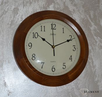 Zegar ścienny drewniany niemiecki Adler z kategorii zegarów Ściennych drewnianych do salonu. To idealny pomysł na rocznicę ślubu. Zegar ścienny drewniany (2).JPG