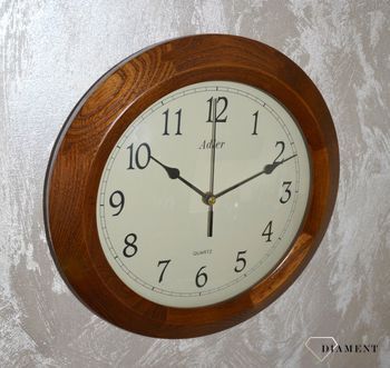 Zegar ścienny drewniany niemiecki Adler z kategorii zegarów Ściennych drewnianych do salonu. To idealny pomysł na rocznicę ślubu. Zegar ścienny drewniany (4).JPG