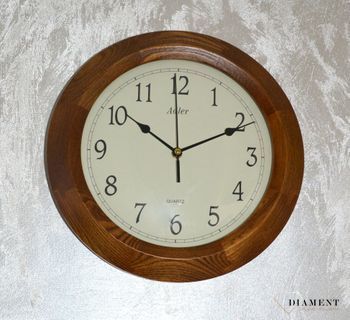 Zegar ścienny drewniany niemiecki Adler z kategorii zegarów Ściennych drewnianych do salonu. To idealny pomysł na rocznicę ślubu. Zegar ścienny drewniany (5).JPG