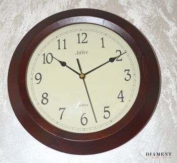 Zegar ścienny drewniany niemiecki Adler z kategorii zegarów Ściennych drewnianych do salonu. To idealny pomysł na rocznicę ślubu. Zegar ścienny drewniany (10).JPG