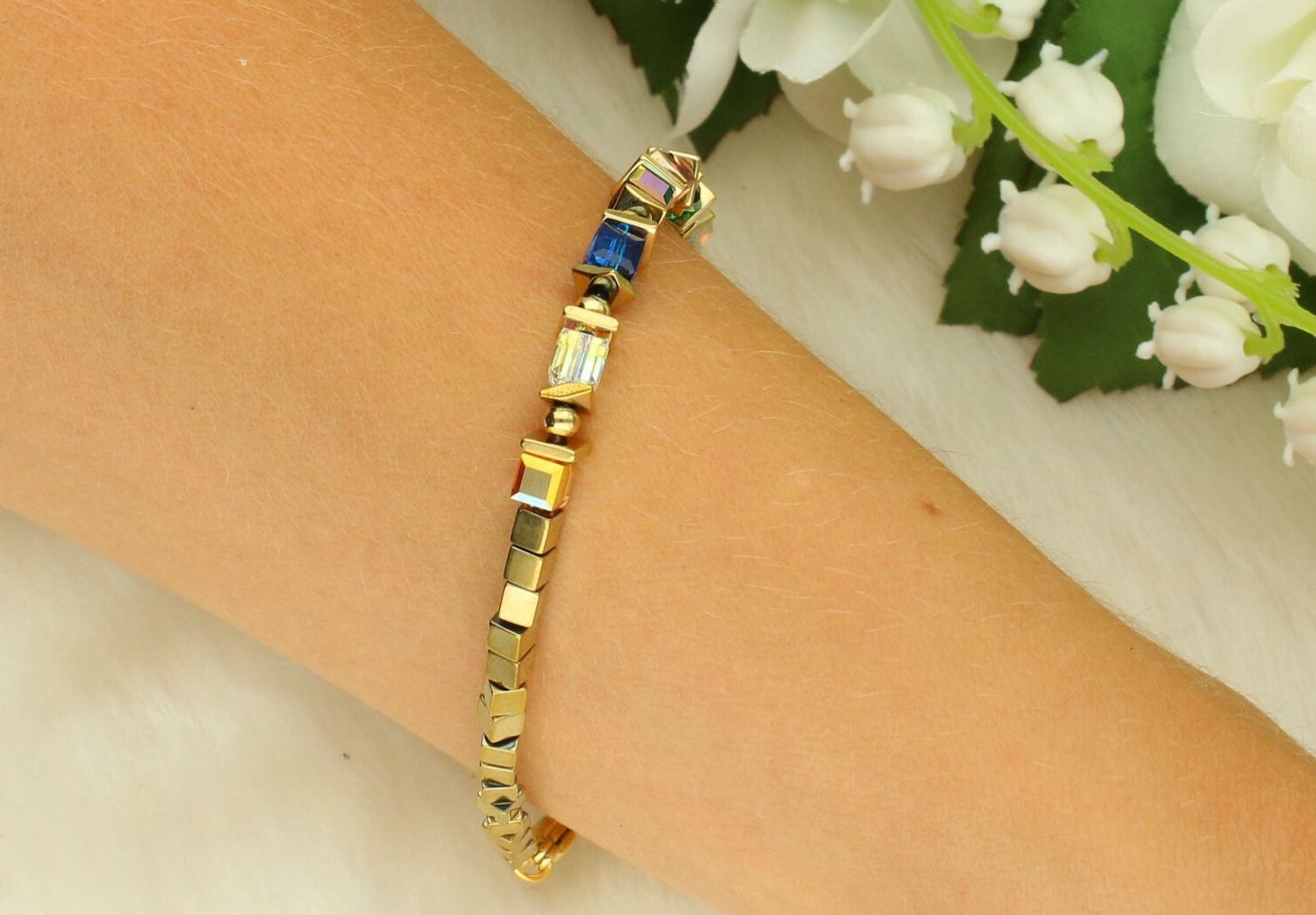 Bransoletka damska Coeur De Lion Sparkling Cubes Fusion Chain 210030-1516.jpg