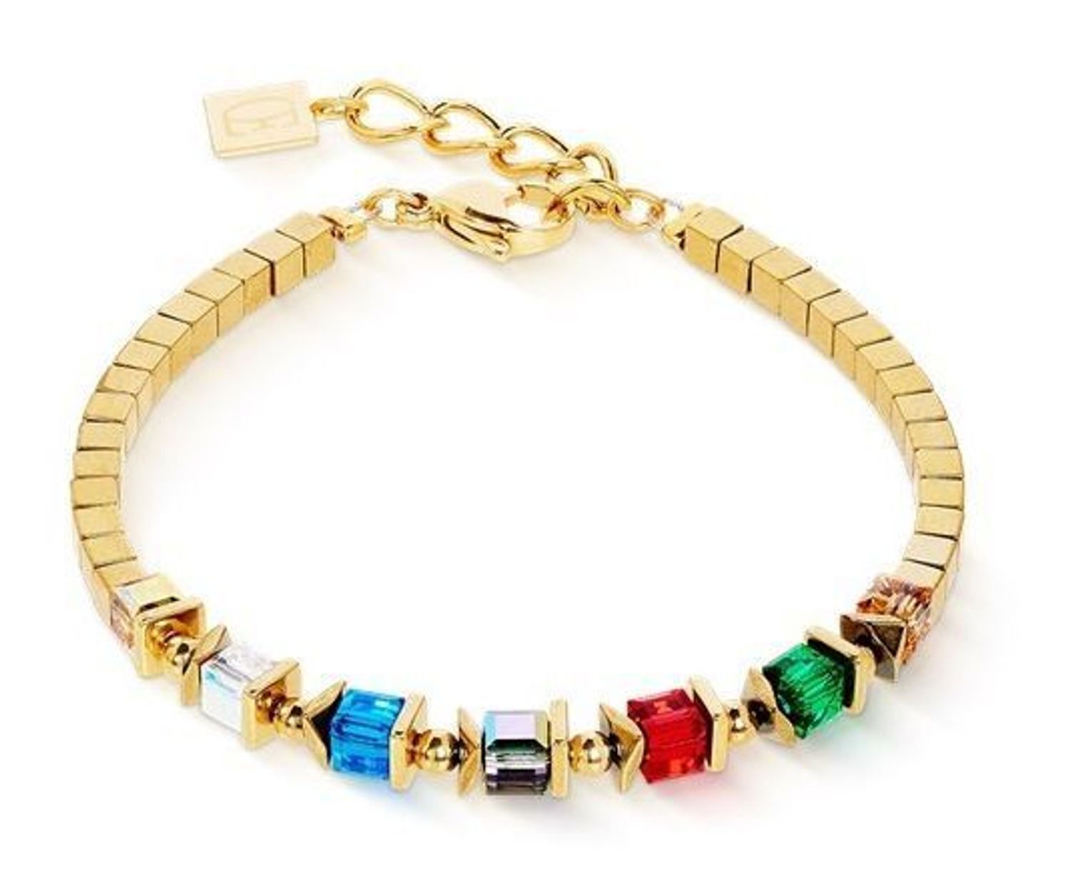 Bransoletka damska Coeur De Lion Sparkling Cubes Fusion Chain 210030-1516.jpg