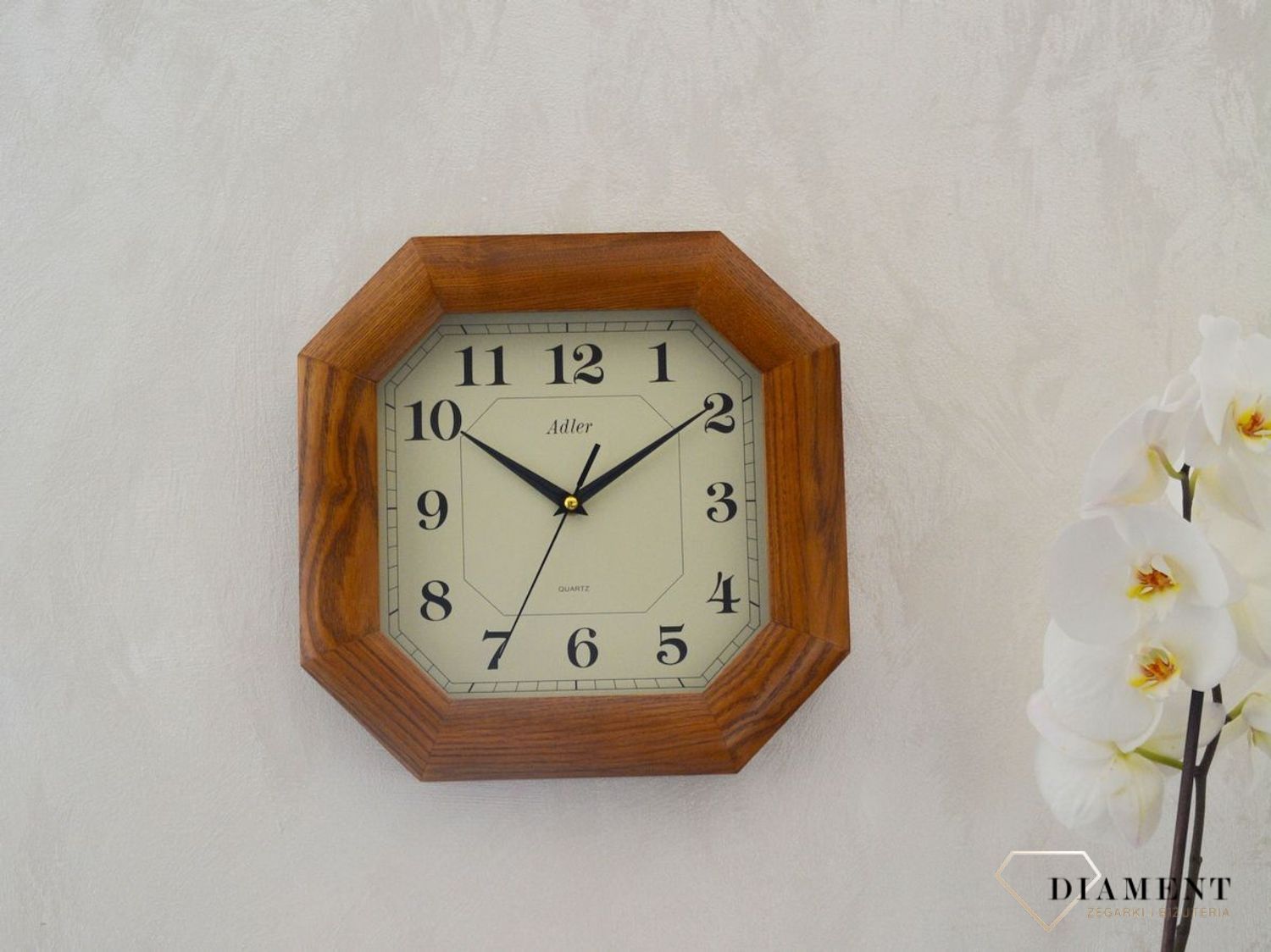 Zegar ścienny drewniany niemiecki Adler 21003D (3).JPG