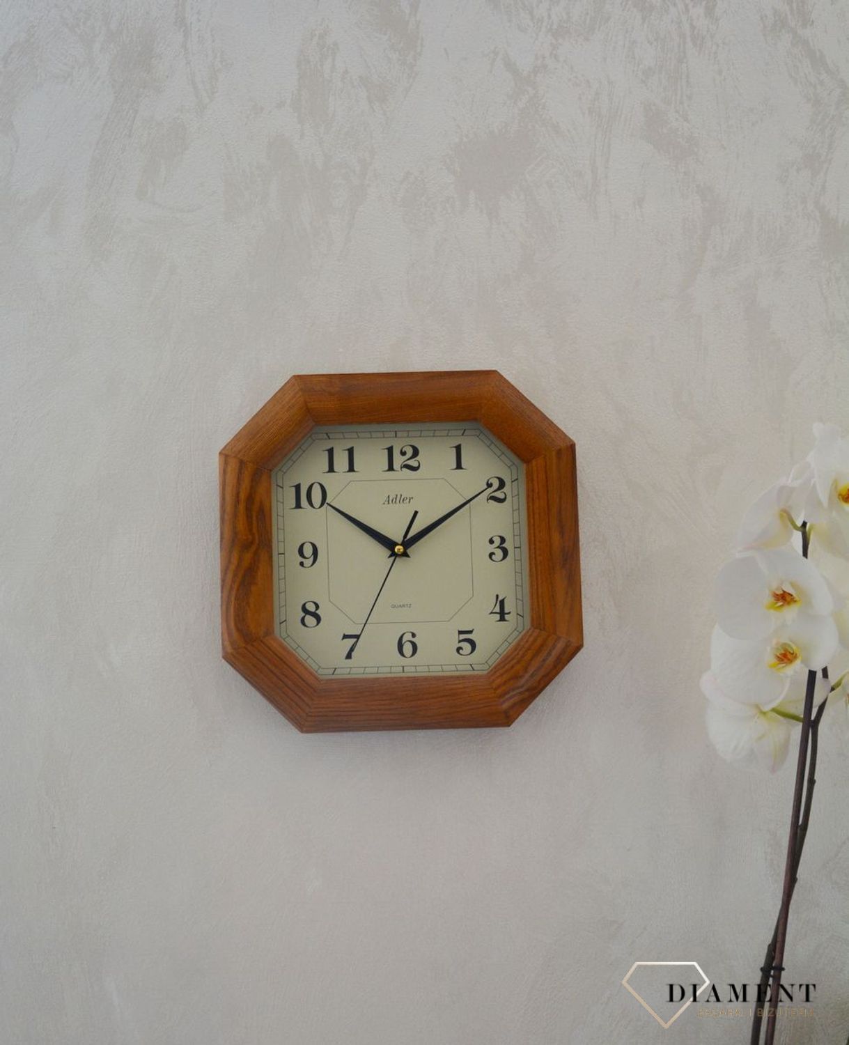 Zegar ścienny drewniany niemiecki Adler 21003D (3).JPG