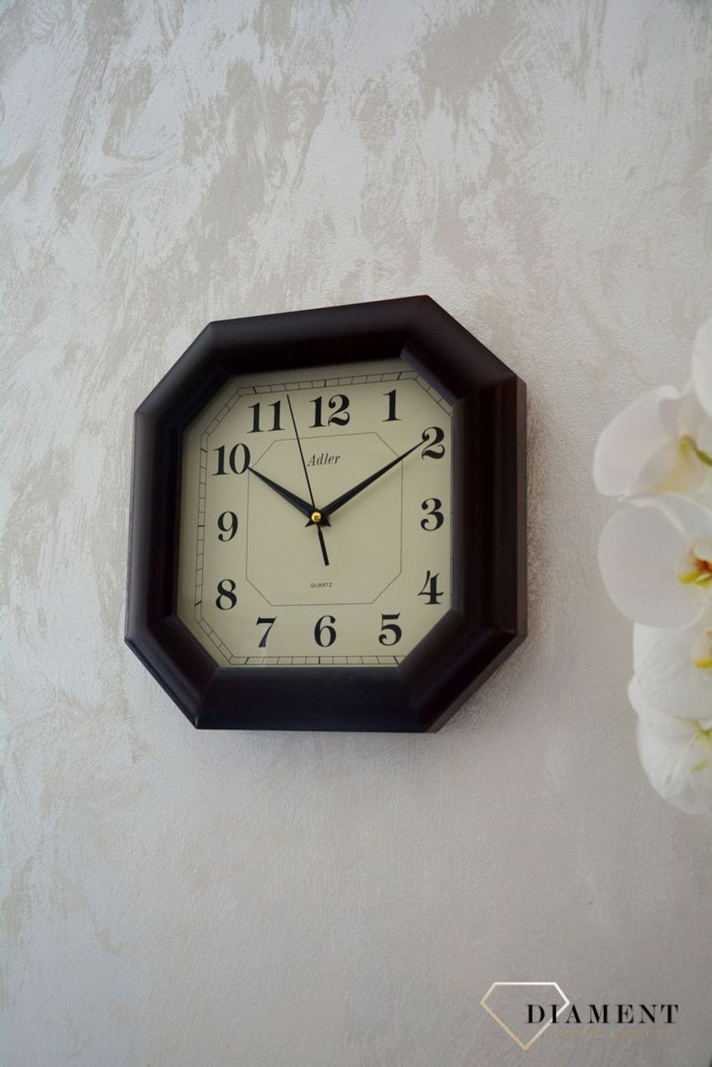 Zegar ścienny drewniany niemiecki Adler 21003W.jpg