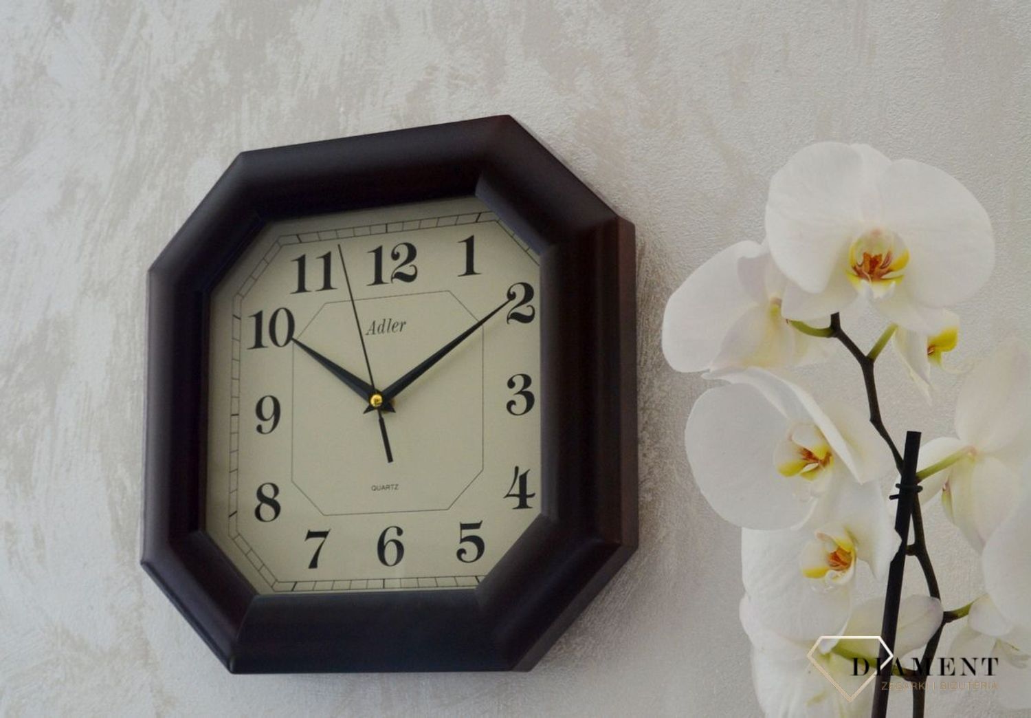 Zegar ścienny drewniany niemiecki Adler 21003W.jpg