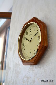 Zegar ścienny drewniany, dębowy Adler 21023D (3).JPG