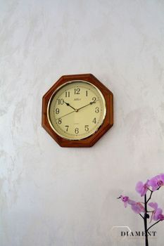 Zegar ścienny drewniany, dębowy Adler 21023D (4).JPG