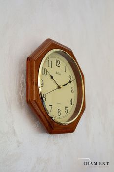 Zegar ścienny drewniany, dębowy Adler 21023D (5).JPG