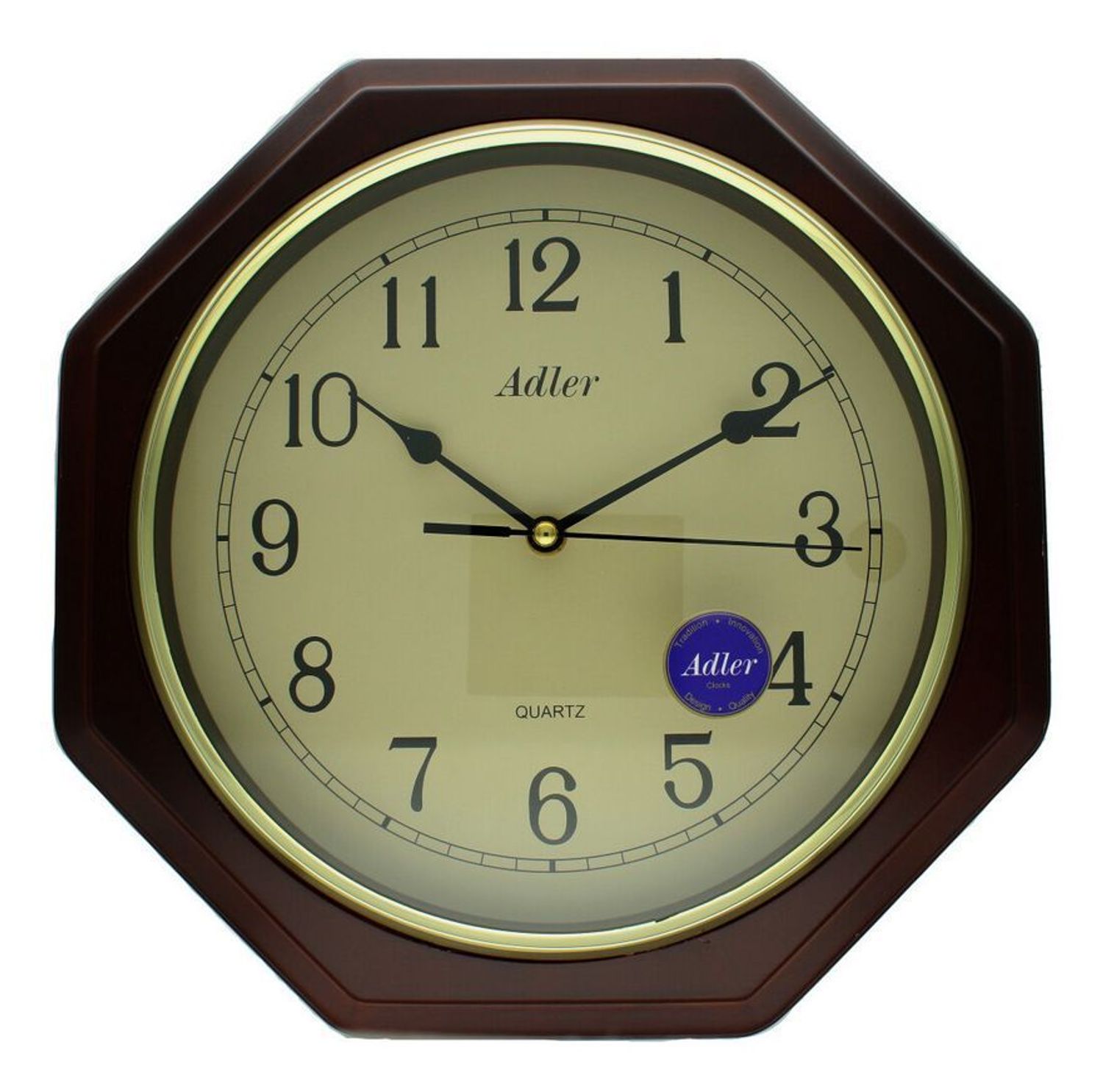 Zegar ścienny Adler 21023W w drewnianej obudowie wenge z kremową tarczą i mechanizmem kwarcowym. Elegancki, trwały, 2-letnia gwarancja producenta.1.jpg