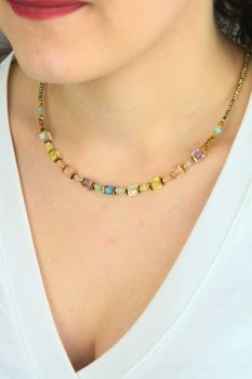 Naszyjnik Coeur de Lion Cube Aura 210410-1576 złoty – hematyt, Swarovski® (1).jpg