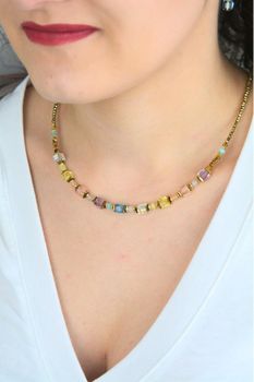 Naszyjnik Coeur de Lion Cube Aura 210410-1576 złoty – hematyt, Swarovski® (2).jpg