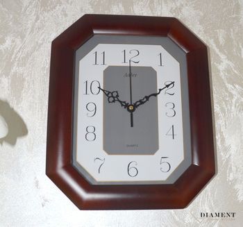 Zegar na ścianę drewniany Adler 21046W ✓Zegary ścienne✓Zegary na ścianę  ✓ Drewniany zegar✓ (1).JPG