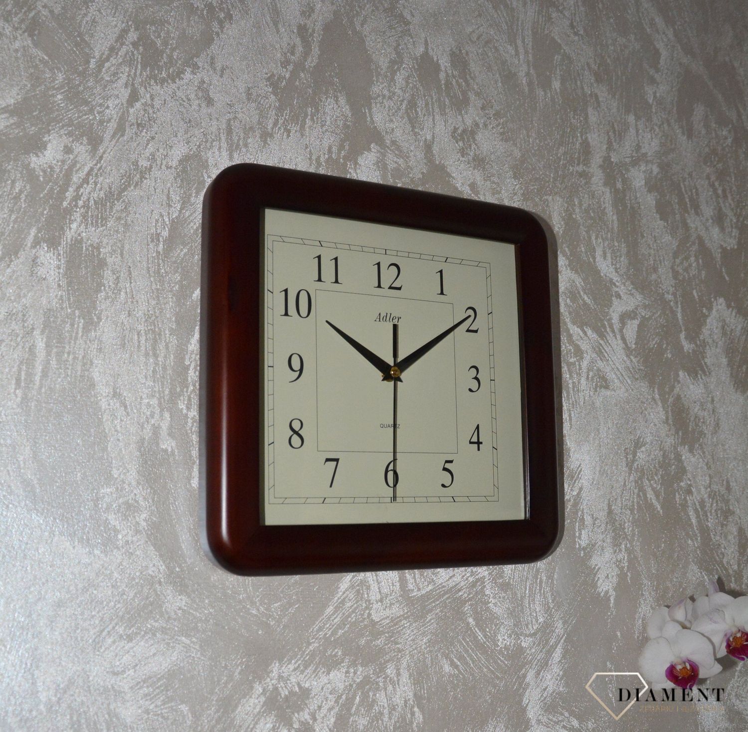 Zegar ścienny drewniany Adler 21047W (2).JPG