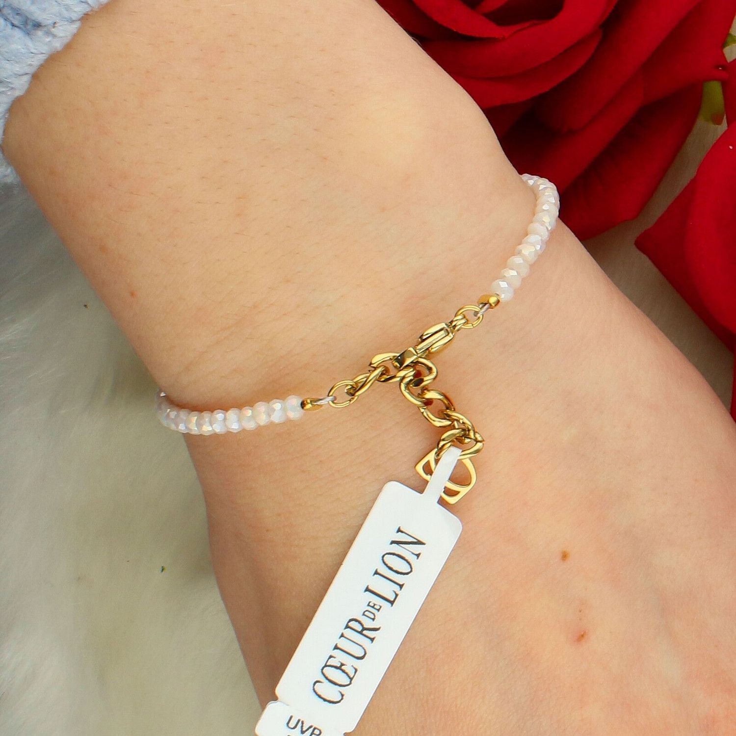 Bransoletka damska Coeur de Lion Princess Mix 2105300319 – złota z kryształami Swarovski® (2).jpg