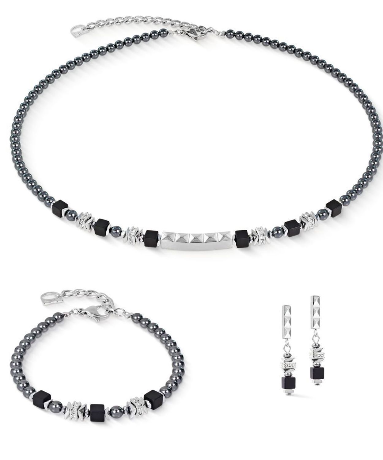 Bransoletka COEUR DE LION Beads & Pearls Anthracite.jpg