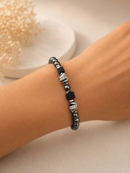 Bransoletka Coeur de Lion 2106301217 Beads & Pearls Spike Anthracite FASHION.jpg