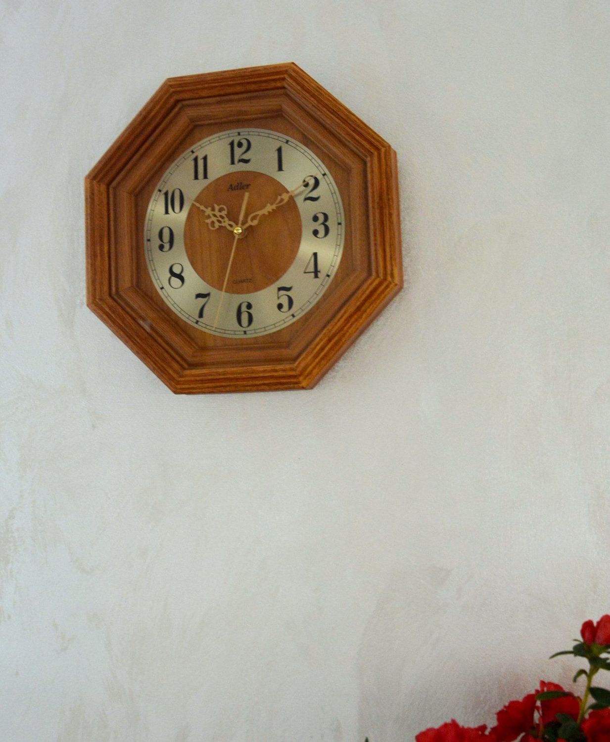 Zegar ścienny drewniany do salonu marki Adler 21087D dębowy ✓Zegary ścienne✓Zegary na ścianę  ✓ (1).JPG