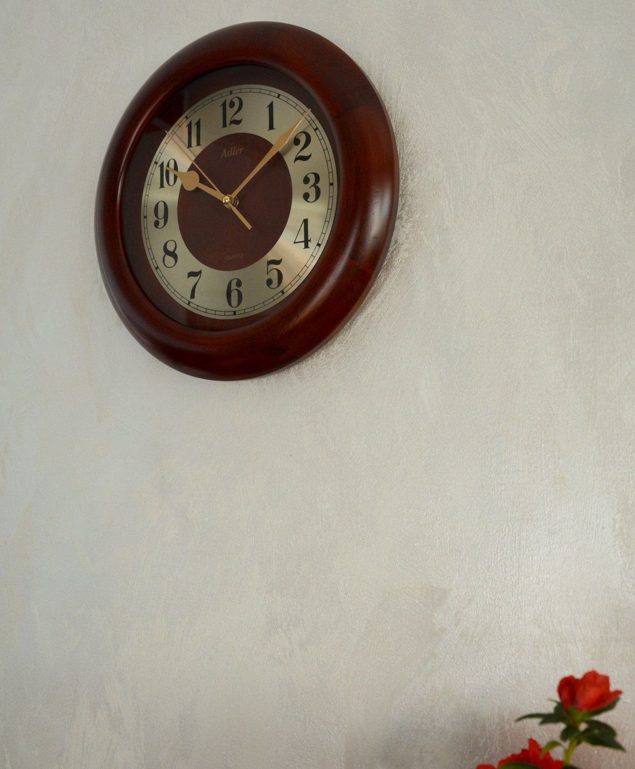 Zegar ścienny drewniany Drewno mahoń 21090CH ✓Zegary ścienne ✓Zegary na ścianę  ✓ Drewniany zegar✓  Autoryzowany sklep✓ Kurier Gratis 24h (2).JPG
