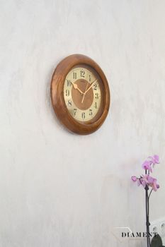 Zegar ścienny drewniany dębowy 21090D ✓Zegary ścienne✓Zegary na ścianę  ✓ Drewniany zegar (3).JPG