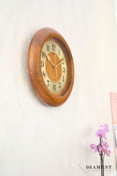 Zegar ścienny drewniany dębowy 21090D ✓Zegary ścienne✓Zegary na ścianę  ✓ Drewniany zegar (5).JPG