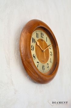 Zegar ścienny drewniany dębowy 21090D ✓Zegary ścienne✓Zegary na ścianę  ✓ Drewniany zegar (6).JPG
