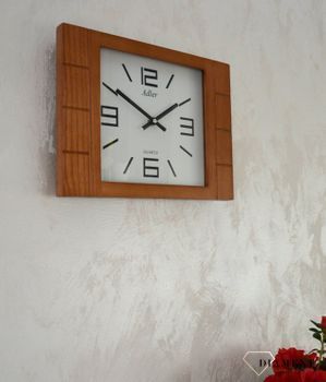 Zegar ścienny drewniany Adler 21129D to zegar na ścianę drewniany dębowy ✓Zegary ścienne✓ Drewniany zegar (1).JPG