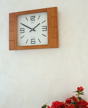 Zegar ścienny drewniany Adler 21129D to zegar na ścianę drewniany dębowy ✓Zegary ścienne✓ Drewniany zegar (4).JPG