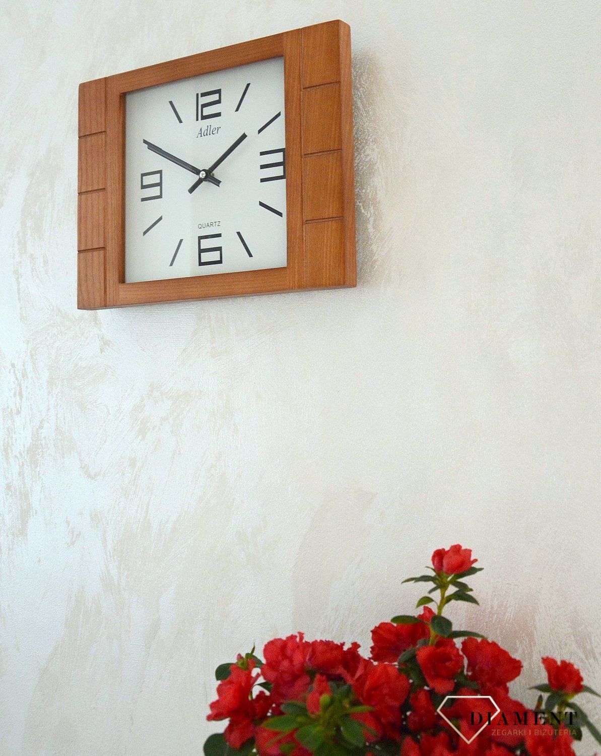 Zegar ścienny drewniany Adler 21129D to zegar na ścianę drewniany dębowy ✓Zegary ścienne✓ Drewniany zegar (2).JPG