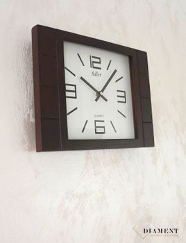 Zegar ścienny drewniany Adler 21129 wenge ✓Zegary ścienne✓ Drewniany zegar (1).JPG