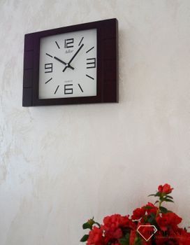 Zegar ścienny drewniany Adler 21129 wenge ✓Zegary ścienne✓ Drewniany zegar (3).JPG