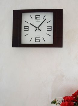 Zegar ścienny drewniany Adler 21129 wenge ✓Zegary ścienne✓ Drewniany zegar (5).JPG