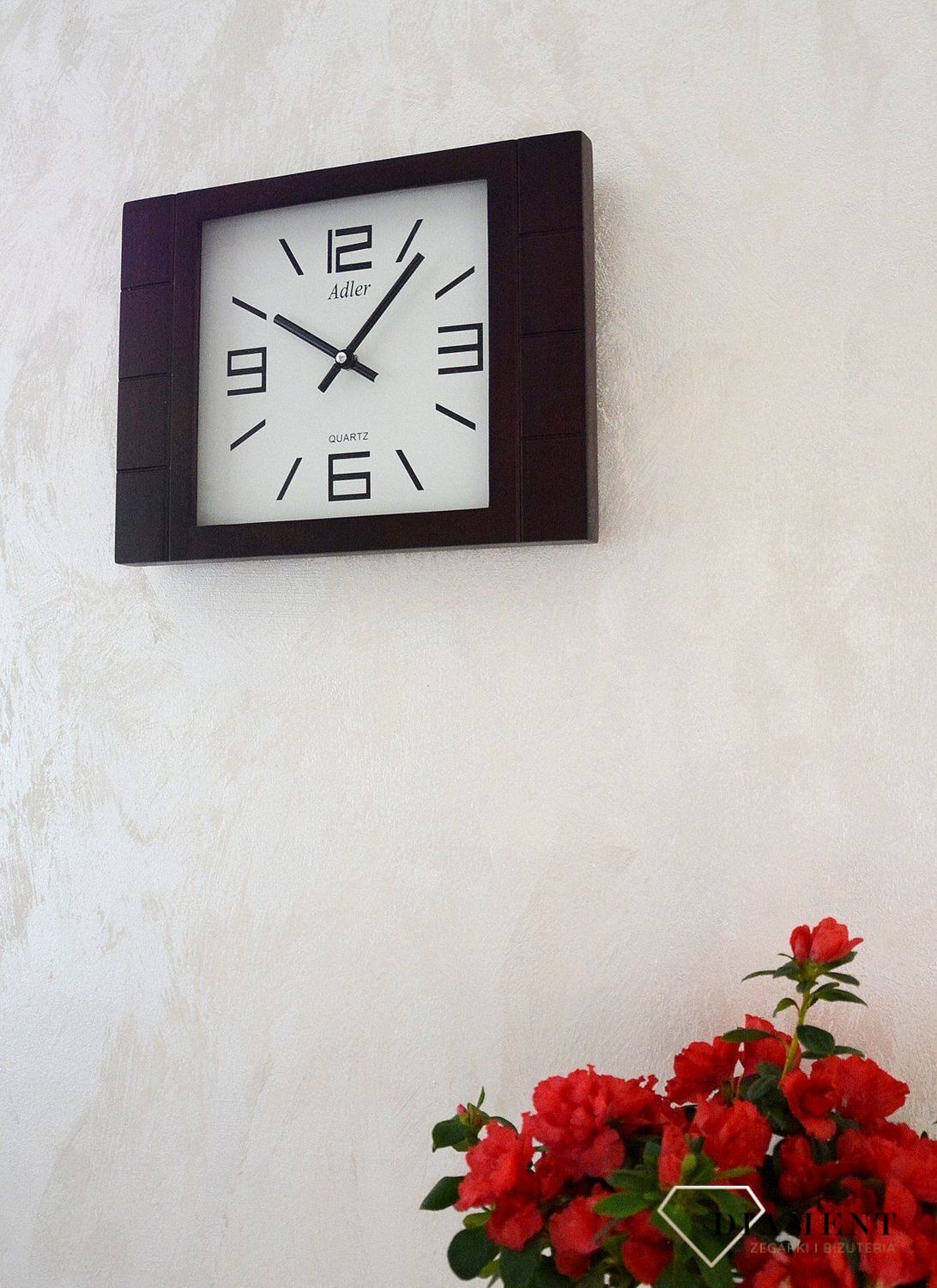Zegar ścienny drewniany Adler 21129 wenge ✓Zegary ścienne✓ Drewniany zegar (5).JPG