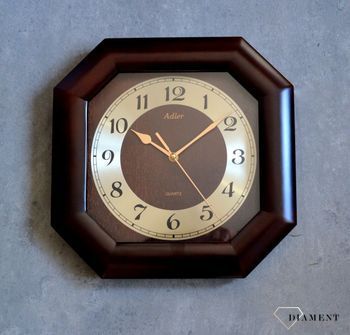 Zegar na ścianę drewniany Adler wenge 21148W ✓Zegary ścienne ✓ Drewniany zegar (3).JPG