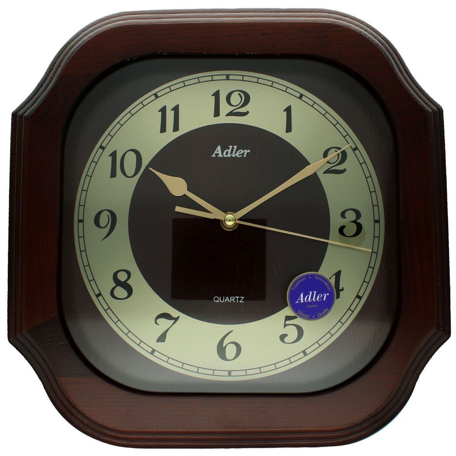 Drewniany zegar ścienny Adler 21149W w kolorze wenge z mechanizmem kwarcowym i szkłem mineralnym. Elegancki, precyzyjny, 2-letnia gwarancja. Kup online!1.jpg