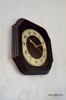 Zegar na ścianę drewniany Adler wenge 21149W ✓Zegary ścienne ✓ Drewniany zegar (1).JPG