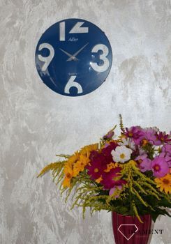 Zegar na ścianę drewniany niebieski Adler 21155 z kategorii zegarów Ściennych drewnianych do salonu. To idealny pomysł na rocznicę ślubu. Zegary ścienne drewniane. Zegar ścienny do salonu w kolorze niebieskim ( (4).JPG
