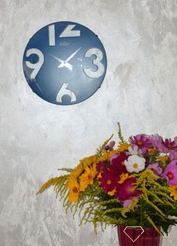 Zegar na ścianę drewniany niebieski Adler 21155 z kategorii zegarów Ściennych drewnianych do salonu. To idealny pomysł na rocznicę ślubu. Zegary ścienne drewniane. Zegar ścienny do salonu w kolorze niebieskim ( (5).JPG
