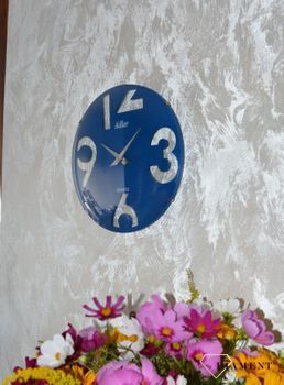 Zegar na ścianę drewniany niebieski Adler 21155 z kategorii zegarów Ściennych drewnianych do salonu. To idealny pomysł na rocznicę ślubu. Zegary ścienne drewniane. Zegar ścienny do salonu w kolorze niebieskim ( (7).JPG
